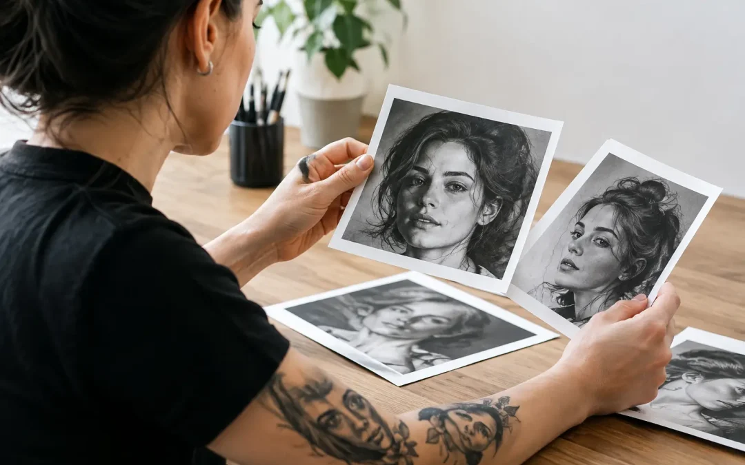 Portret tattoo referentie kiezen: zo pak je het aan